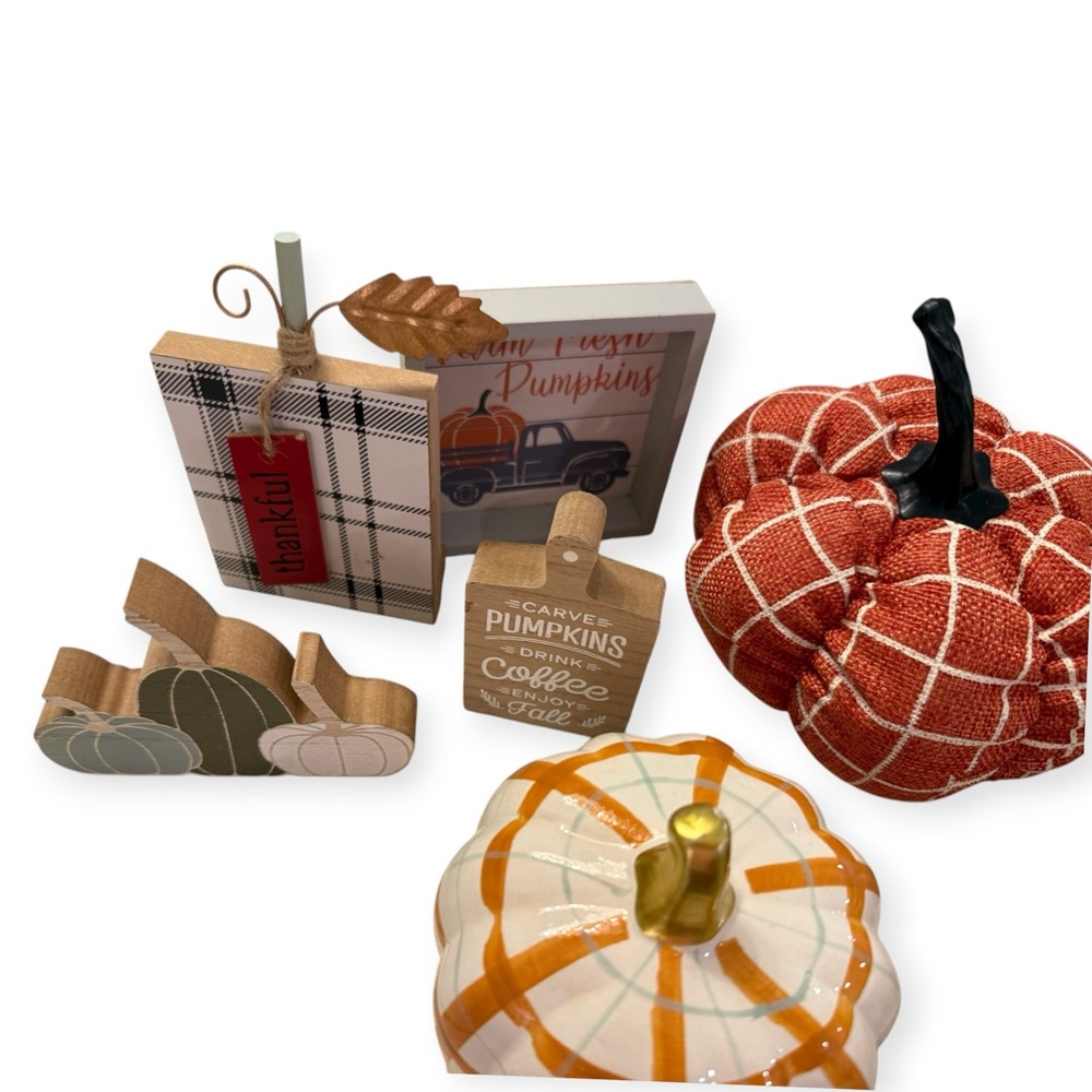 Assorted‎ Decorative Pumpkins Set - Picture 6 of 7